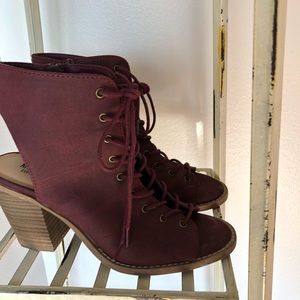 Maroon Booties